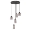 Kouřově šedé závěsné LED světlo Nova Luce Dione 45 cm