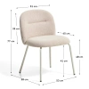 Béžová čalouněná jídelní židle Kave Home Arino