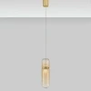 Zlaté skleněné závěsné LED světlo Nova Luce Norma 8 cm -fv-interier-25