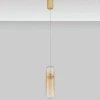 Zlaté skleněné závěsné LED světlo Nova Luce Norma 8 cm -fv-interier-25