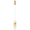 Zlaté skleněné závěsné LED světlo Nova Luce Norma 8 cm