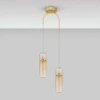 Zlaté skleněné závěsné LED světlo Nova Luce Norma 28 cm -fv-interier-25