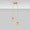 Zlaté skleněné závěsné LED světlo Nova Luce Norma 28 cm -fv-interier-25