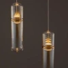 Zlaté skleněné závěsné LED světlo Nova Luce Norma 28 cm -fv-interier-25