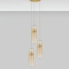 Zlaté skleněné závěsné LED světlo Nova Luce Norma 25 cm -fv-interier-25