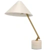 Bílo-zlatá stolní lampa Angel Cerdá No. 8119