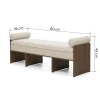 Béžová bouclé lavice Foppo 150 cm
