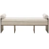 Světle béžová bouclé lavice Foppo 150 cm