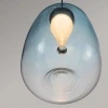 Modré skleněné závěsné LED světlo Nova Luce Oblo 16 cm -fv-interier-25