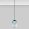 Modré skleněné závěsné LED světlo Nova Luce Oblo 16 cm -fv-interier-25