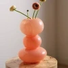 Růžová skleněná váza TOWER 30 cm -fv-interier-25