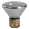 Kouřově šedá skleněná stolní lampa Angel Cerdá No. 8115