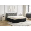 Černobílá čalouněná dvoulůžková postel Jade 160 x 200 cm s úložným prostorem -fv-interier-25