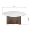 Ořechový konferenční stolek Arlom ⌀80 cm