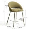 Zelená čalouněná barová židle Kave Home Bonali 65 cm -fv-interier-25