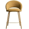 Hořčicově žlutá čalouněná barová židle Kave Home Bonali 65 cm