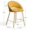 Hořčicově žlutá čalouněná barová židle Kave Home Bonali 65 cm -fv-interier-25