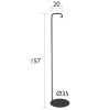 Kaktusově zelený kovový stojan na lampu Fermob Balad 157 cmMuškátově šedý hliníkový stojan na lampu Balad 157 cm