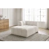 Bílá bouclé lenoška Annecy 170 cm, levá -fv-interier-25