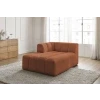 Terakotově oranžová bouclé lenoška Annecy 170 cm, levá -fv-interier-25
