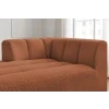 Terakotově oranžová bouclé lenoška Annecy 170 cm, levá -fv-interier-25
