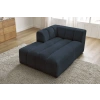 Tmavě modrá bouclé lenoška Annecy 170 cm, levá -fv-interier-25