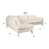 Béžová čalouněná rohová pohovka Housecraft Living Glen 262 cm, levá