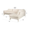Béžová čalouněná rohová pohovka Housecraft Living Glen 262 cm, pravá