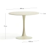 Krémový skleněný jídelní stůl Kave Home Vedira Ø90 cm -fv-interier-25