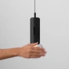 Černé kovové závěsné LED světlo Nova Luce Chronos 12 cm -fv-interier-25