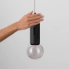 Černé kovové závěsné LED světlo Nova Luce Chronos 12 cm -fv-interier-25