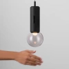 Černé kovové závěsné LED světlo Nova Luce Chronos 12 cm -fv-interier-25