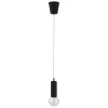 Černé kovové závěsné LED světlo Nova Luce Chronos 12 cm