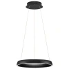 Černé kovové závěsné LED světlo Nova Luce Ovia 45 cm