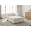 Bílá bouclé lenoška Annecy 170 cm, pravá -fv-interier-25