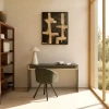 Hnědý skleněný pracovní stůl Adile 142 x 62 cm -fv-interier-25