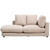 Béžová bouclé lenoška Kave Home Gala 193 cm, levá
