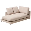 Béžová bouclé lenoška Kave Home Gala 193 cm, levá