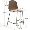 Hnědá barová židle Kave Home Debari 65 cm