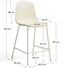 Béžová barová židle Kave Home Debari 65 cm