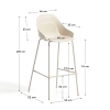 Béžová plastová barová židle Kave Home Sanile 74 cm