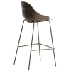 Hnědá plastová barová židle Kave Home Sanile 74 cm