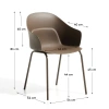 Hnědá plastová jídelní židle Kave Home Sanile
