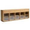 Dubová komoda Kave Home Helvine 243 x 40 cm