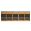 Dubová komoda Kave Home Helvine 243 x 40 cm