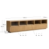 Dubový TV stolek Kave Home Helvine 242 x 40 cm -fv-interier-25