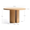 Dubový jídelní stůl Nealy Ø120 cm