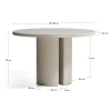 Lakovaný jídelní stůl Kave Home Nealy Ø120 cm - odstín ecru -fv-interier-25