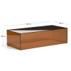 Hnědý skleněný konferenční stolek Kave Home Orlia 110 x 50 cm -fv-interier-25