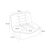 Světle šedé čalouněné křeslo Serena